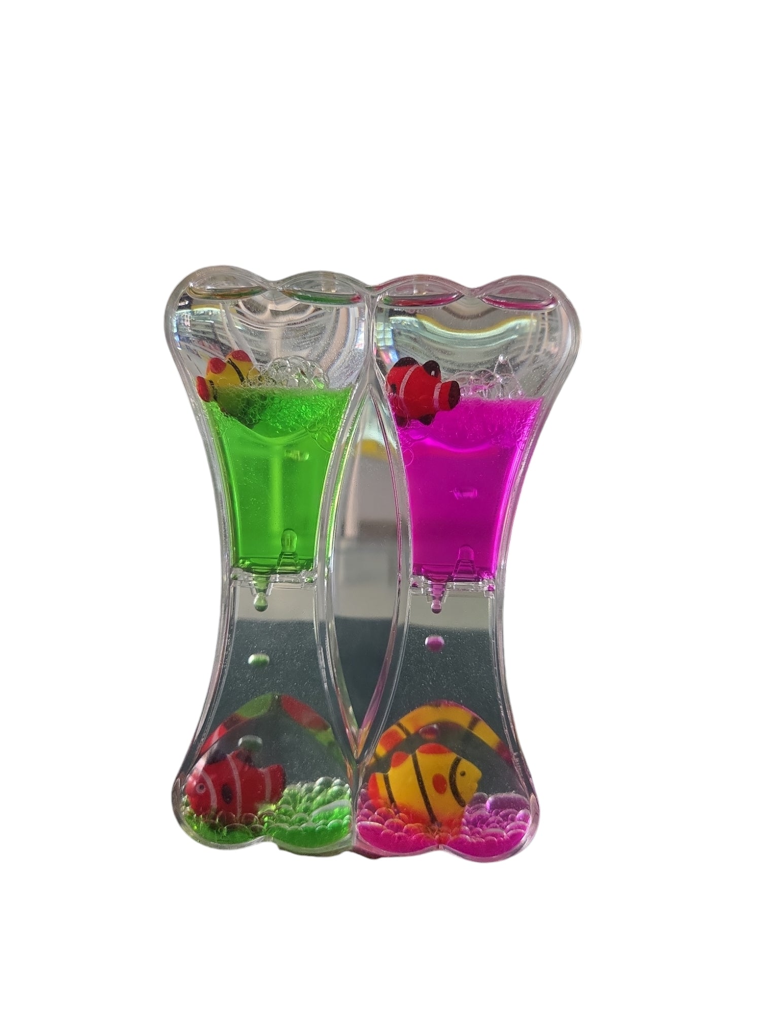 PT 6 floting color oil hourglass PT 6 floting color oil hourglass